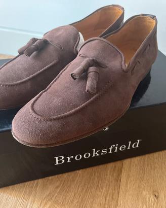 Mocassini Brooksfield uomo tg 42 camoscio caffé