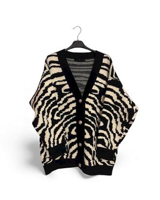 Cardigan zebrato