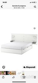Letto matrimoniale in legno Ikea mod.nordley
