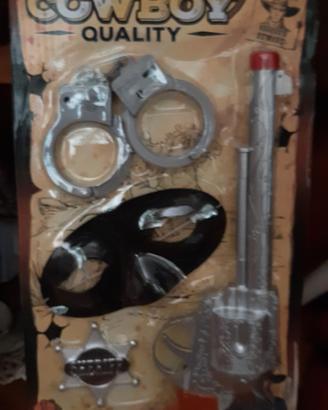KIT SCERIFFO E PISTOLA POLIZIA GIOCO IN PLASTICA 