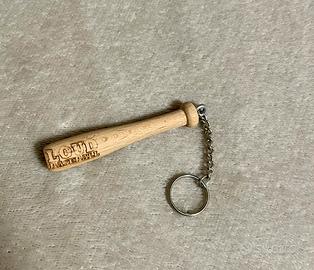 Portachiavi mazza da baseball in legno