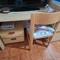 scrivania, sedia 