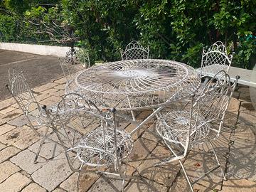 Tavolo giardino ferro battuto