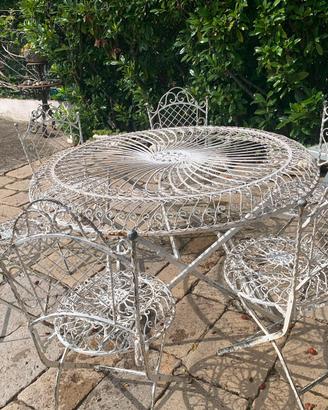 Tavolo giardino ferro battuto