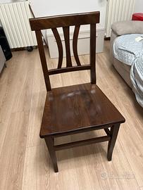Sedie …6 sedie tinta noce in legno