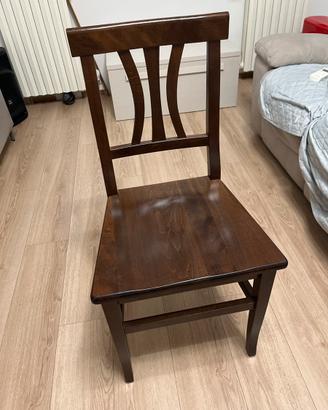 Sedie …6 sedie tinta noce in legno