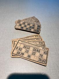 Cartelle schede tombola vintage d’epoca