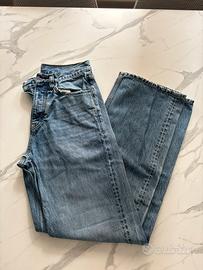 Watc studios Faded Mid Blue Loose Fit Jeans