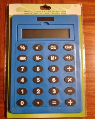 Maxi Calcolatrice ad energia solare 8 cifre