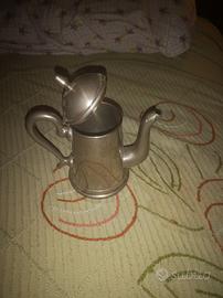 Teiera in peltro 4 tazzine 