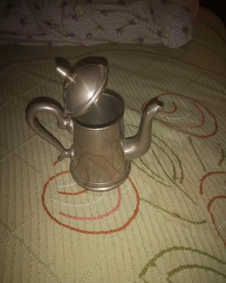 Teiera in peltro 4 tazzine 
