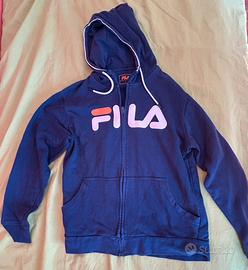 Felpa con Zip e Cappuccio FILA Blu Scuro- Taglia L