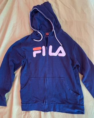 Felpa con Zip e Cappuccio FILA Blu Scuro- Taglia L