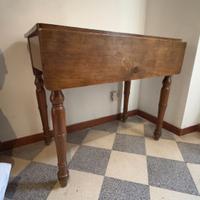 Tavolo rustico in legno massello a ribalta