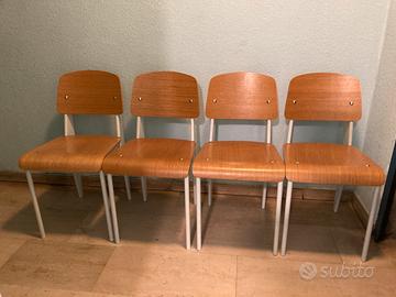 4 Sedie replica “Standard Chair” Jean Prouvè