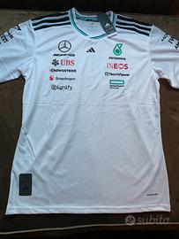 MAGLIA BIANCA MERCEDES 2025 FORMULA 1 ADIDAS NEW