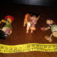 3 pupazzetti Goula anni '60, con collo a molla