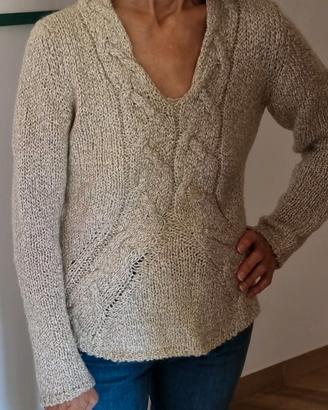 MAGLIA MARELLA tg. 42 trama grossa avana