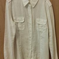 Camicia bianca lino tg 52