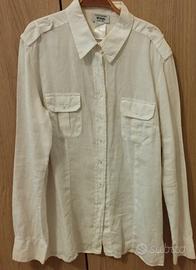 Camicia bianca lino tg 52