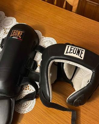 casco e paratibie leone