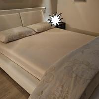 Letto matrimoniale in ecopelle con contenitore