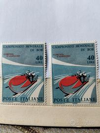 Francobolli Campionato Mondiale Bob CORTINA 1966