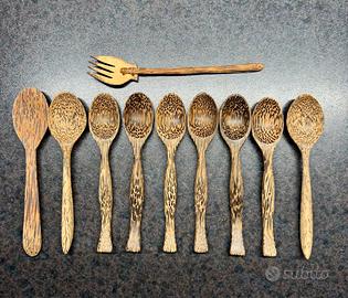 Cucchiaini in legno di cocco