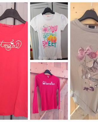 Lotto stock abbigliamento 4 t-shirt tg 11/12 anni