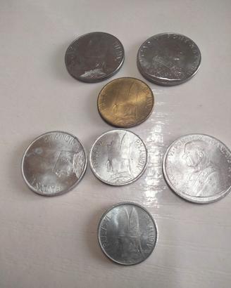 Monete Vaticano 2, 5, 10, 50 lire papa Paolo lX