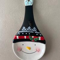 Poggiamestolo Pupazzo di Neve Natale