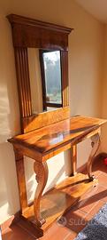 Console da ingresso in noce massello fine ’800 con