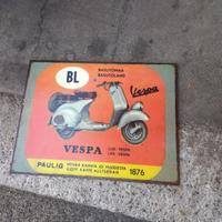 tabella in lamiera della Piaggio Vespa