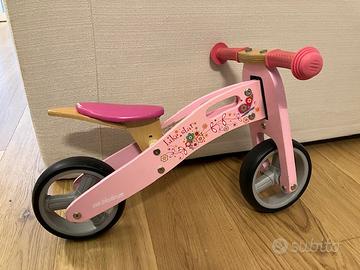 bicicletta per bambini senza pedali in legno