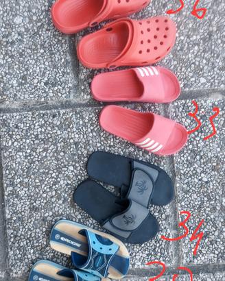 ciabatte e scarpe piscina, mare x bambini 