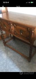 Mobiletto antico legno massello castagno