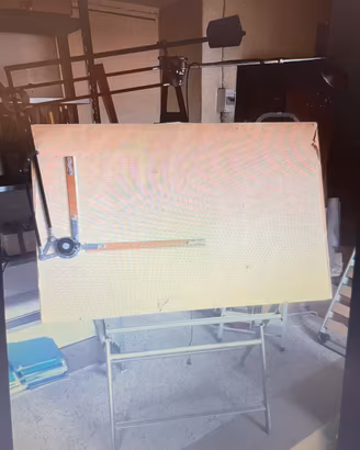 Tavolo da disegno Salmoiraghi vintage