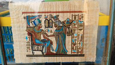 pittura su una carta di papyrus originale