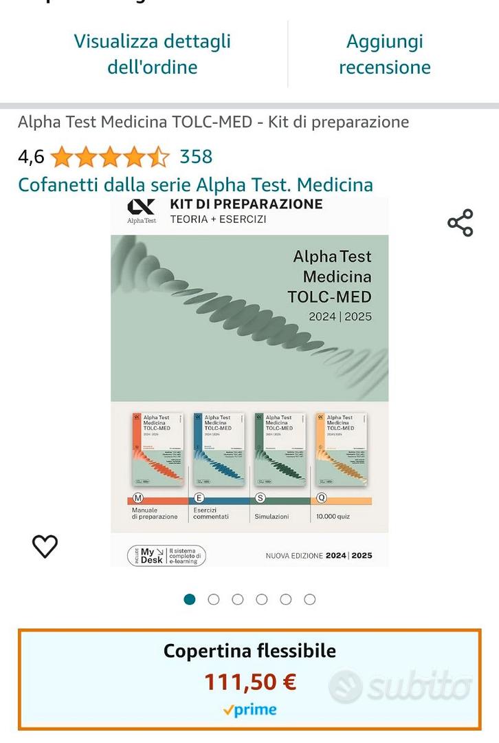 Kit di preparazione ALPHA TEST MEDICINA 2024/2025 - Libri e Riviste In  vendita a Brescia