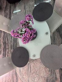 Tavolo salone in vetro