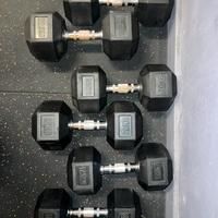 Manubri HEX 22,5kg 20kg 17,5kg BlueGym