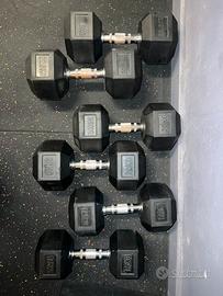 Manubri HEX 22,5kg 20kg 17,5kg BlueGym