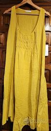 Abito donna in lino giallo senape Tg. XL-XXL
