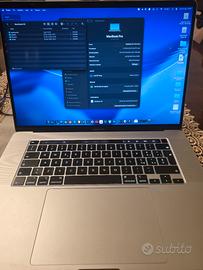 Macbook Pro 16 2019 i9 64gb 1tb ssd silver