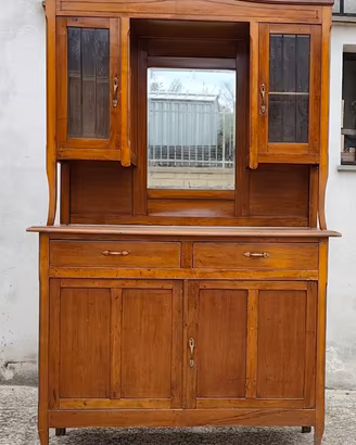 Credenza Antica Specchio liberty inizio 900
