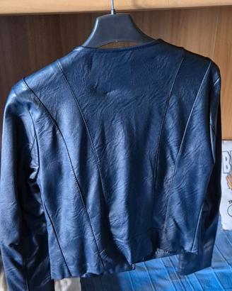 giacca similpelle blu tg 42