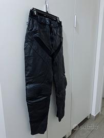Pantalone pelle moto donna