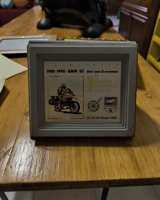 targa commemorativa BMW gs