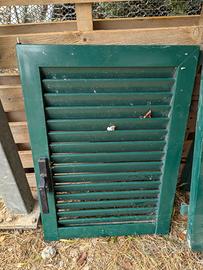 Due persiane colore verdi in alluminio - NO TELAIO