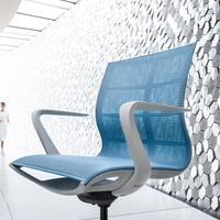 Sedus Se-Joy con braccioli azzurro scocca bianco